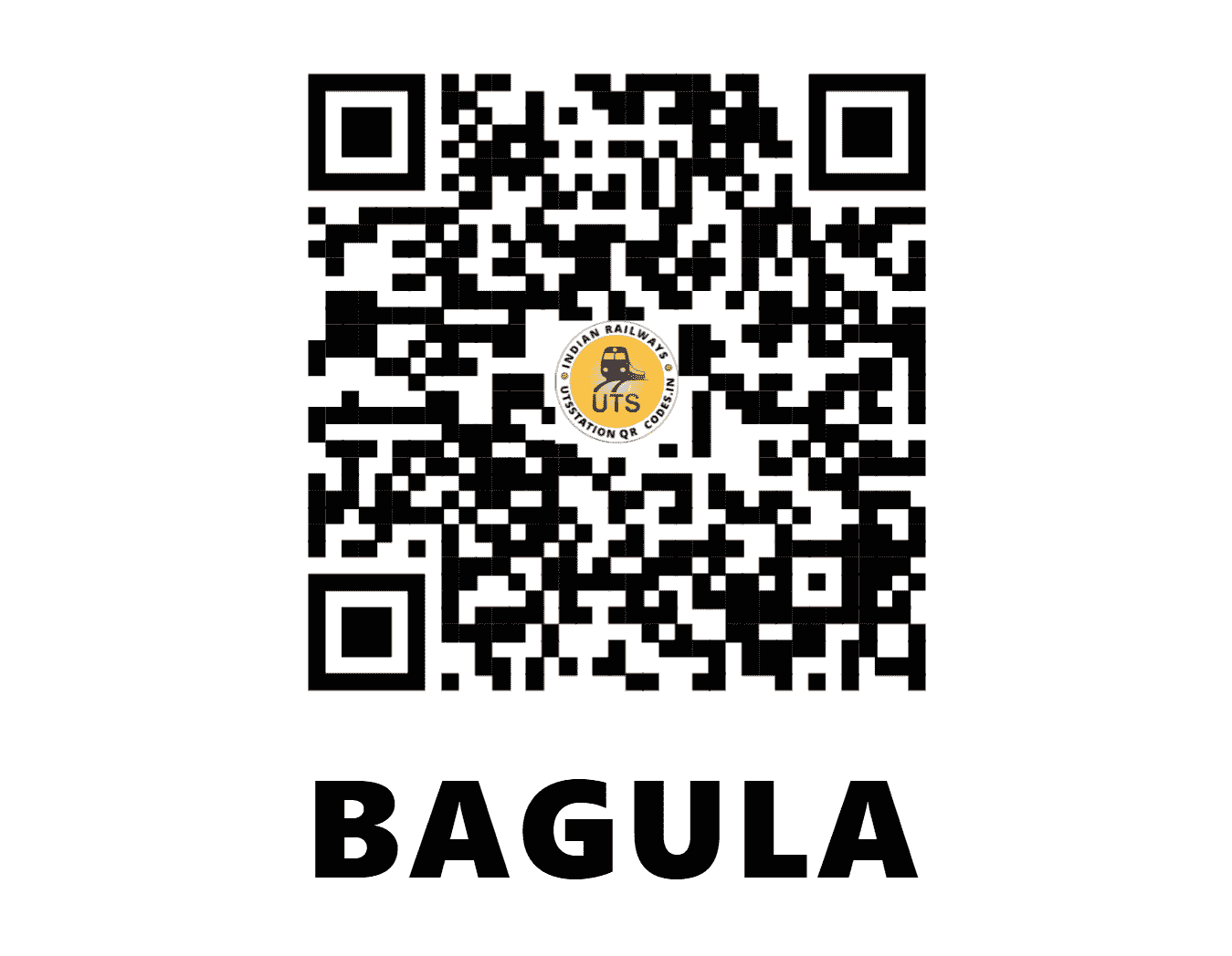 UTS QR Code for BAGULA - BGL - ER (WEST BENGAL)